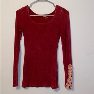 Long sleeve top with detailed sleeves